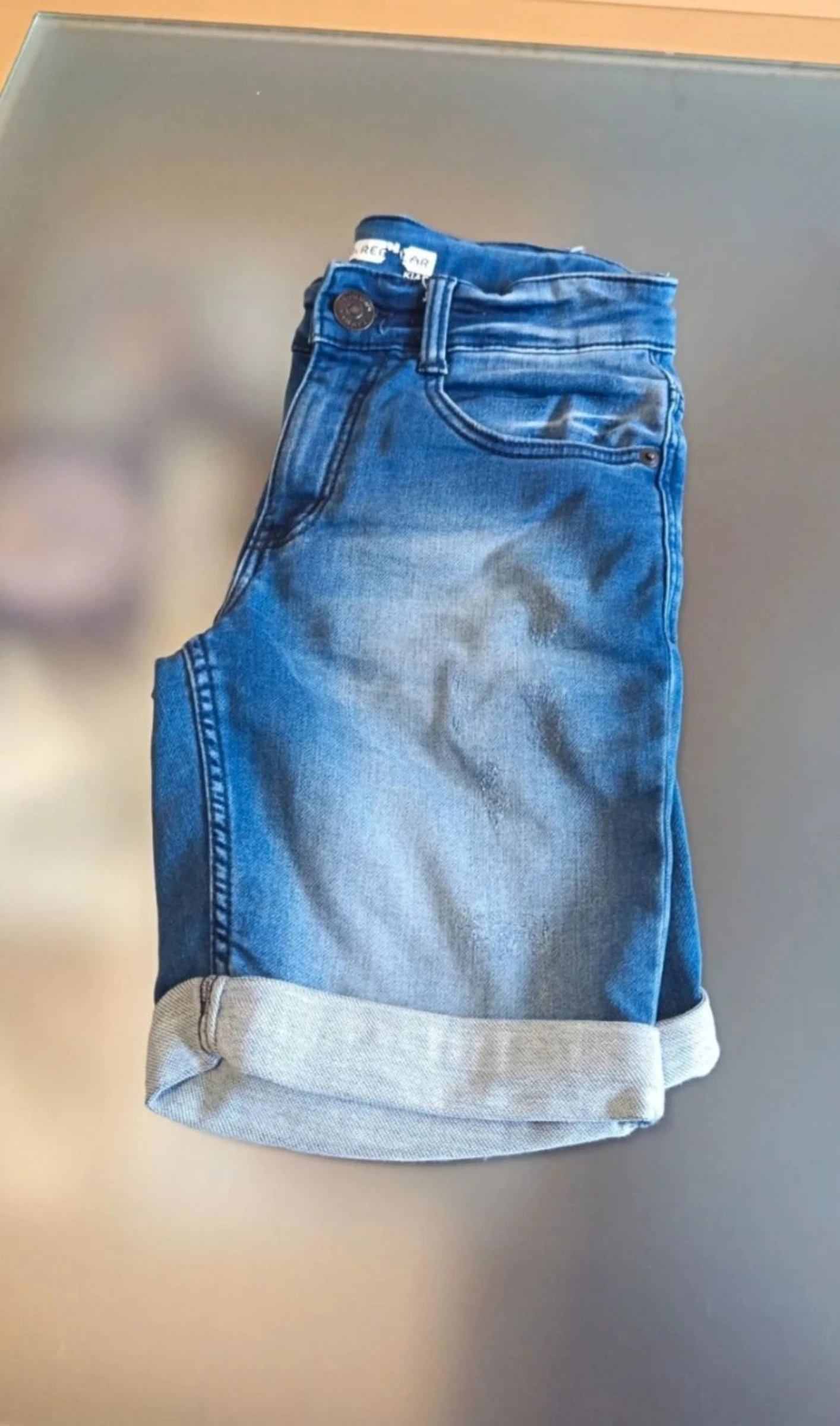 Calça jeans curta infantil tamanho 10 – photo 3